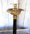 19th Century French Empire Black Marble & Brass Candle Stands - a Pair For Sale - Image 9 of 11
