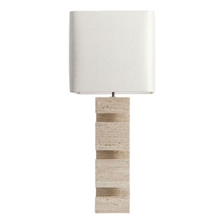 Dorse Travertine Table Lamp by Studio Karen B For Sale
