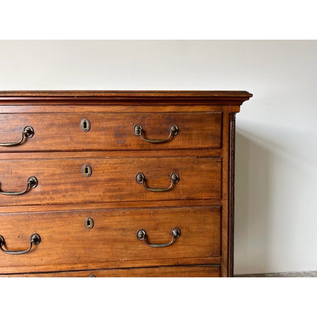We are delighted to offer for sale this extraordinary English antique 18th-century chest of drawers, is hand-crafted out...