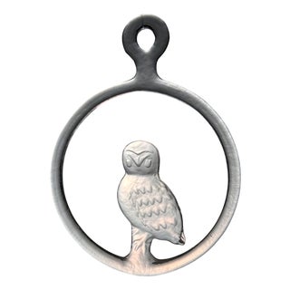 Owl Window Sun Catcher in Crystal Glass by Bertil Vallien for Kosta Boda, Sweden, 1970s For Sale