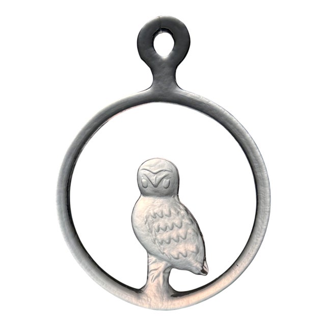 Owl Window Sun Catcher in Crystal Glass by Bertil Vallien for Kosta Boda, Sweden, 1970s For Sale