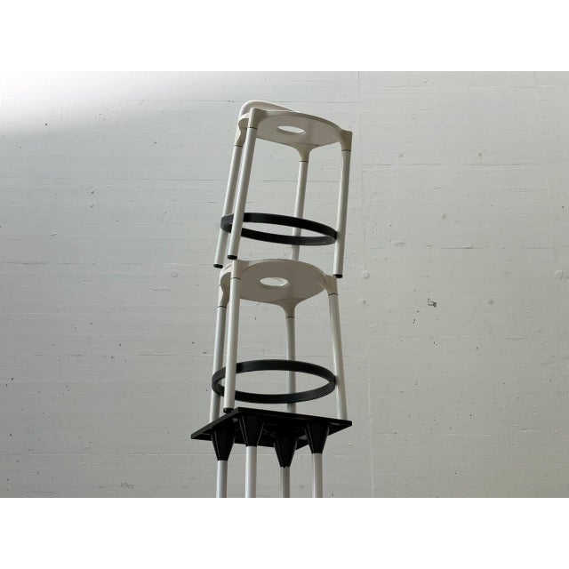 Vintage Standing Table with Polo Bar Stools by Anna Castelli Ferrieri for Kartell, Italy, 1980s, Set of 3 For Sale - Image 15 of 16