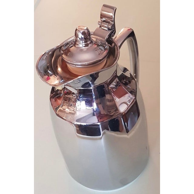 German Silver Thermos Flask from Alfi, 1980s, in Very Good conditions. Designed 1980 to 1989 This piece has an attribution...