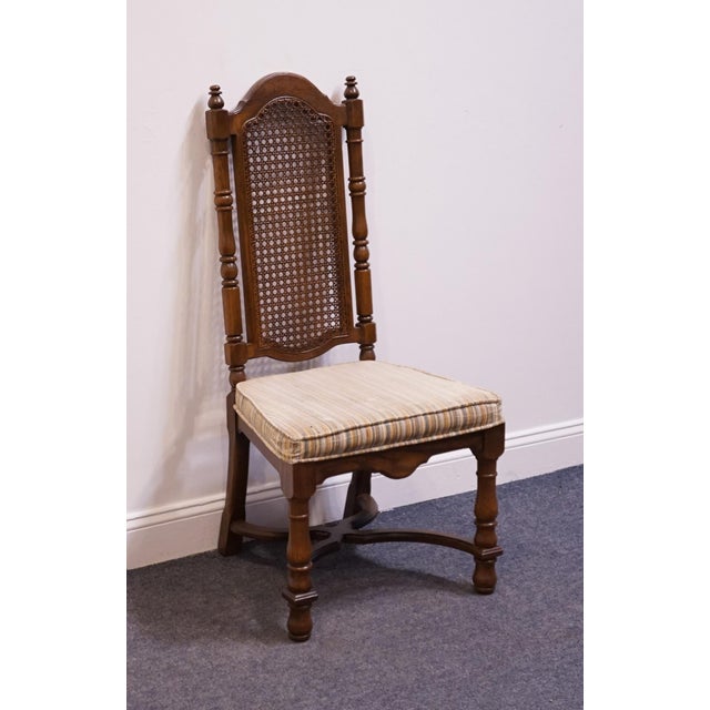 THOMASVILLE FURNITURE Kenilworth Collection Solid Oak English Tudor Style Dining Side Chair 860-99 45.5" High 22" Wide...