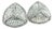 1990s Pair of John Hardy Estate Clip on Triangle Dot Earrings Silver For Sale
