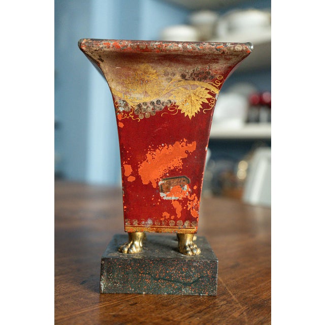 Enamelled Metal Flower Holders, France, 19th Century, Set of 2 For Sale - Image 6 of 9