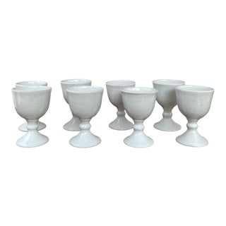 Vintage Italian Ceramic Goblets- Set of 8 For Sale
