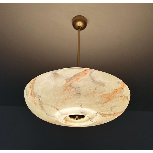 Art Deco Pendant Light in Uranium Glass, 1930s For Sale - Image 16 of 18