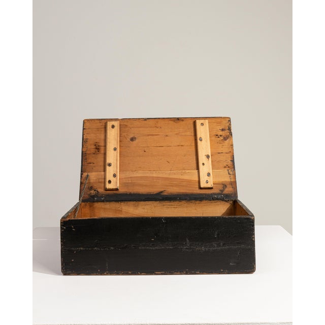 19th Century France Black Wood Box For Sale - Image 11 of 18