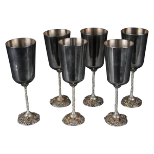 Vintage Spanish Silver Cups, Set of 6