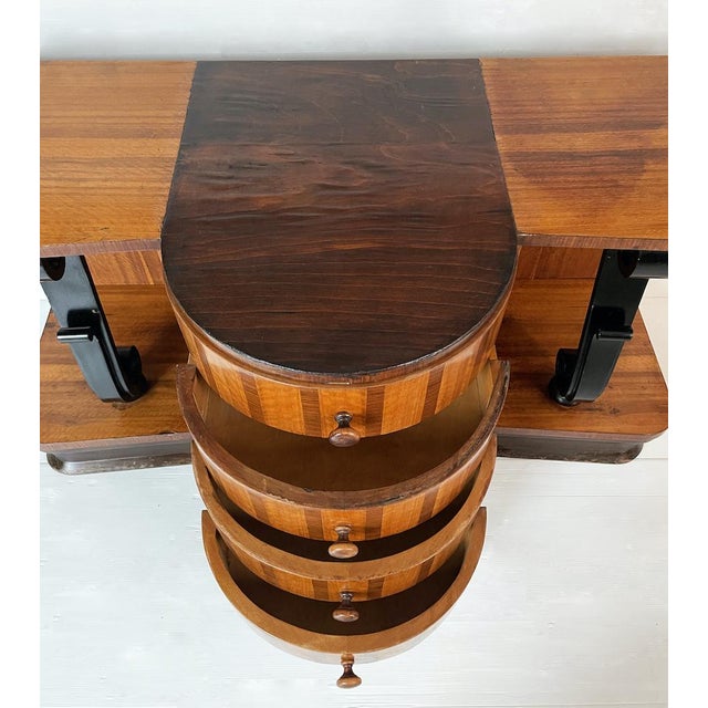 Black Vintage Art Deco Sideboard, 1930 For Sale - Image 8 of 15
