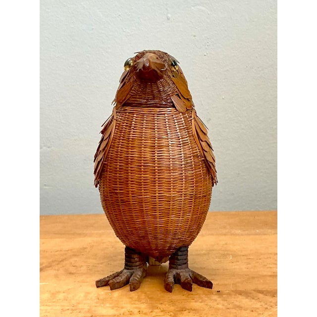 Vintage Shanghai Weave Woven Rattan Bird For Sale In West Palm - Image 6 of 12