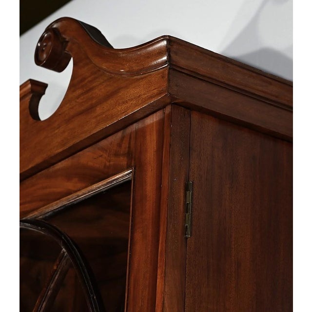 Wood Georgian 2-Body Cupboard in Mahogany, England, Early 19th Century For Sale - Image 7 of 18