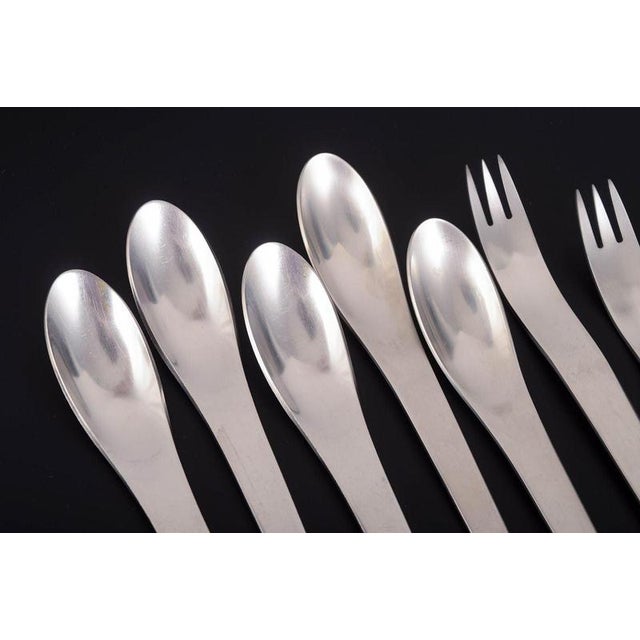 1960s Complete Service for Five Persons by Arne Jacobsen for Georg Jensen, 1970s, Set of 15 For Sale - Image 5 of 6