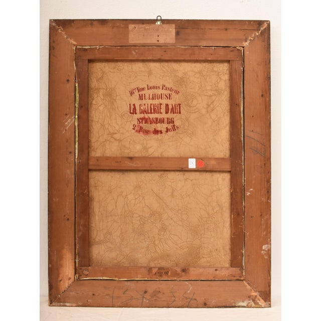 Georges Mouton, Art Nouveau Still Life with Flower Vase, 20th Century, Oil on Canvas, Framed For Sale - Image 10 of 11