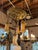 Brass Vintage 4 Light Brass Ceiling Fixture With Lundberg Studios Art Glass Shades For Sale - Image 8 of 8