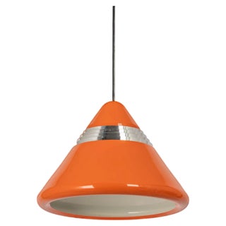 Large Orange Pendant Light by Kazuo Motozawa, 1970s For Sale