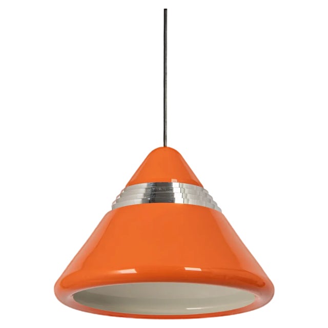 Large Orange Pendant Light by Kazuo Motozawa, 1970s For Sale