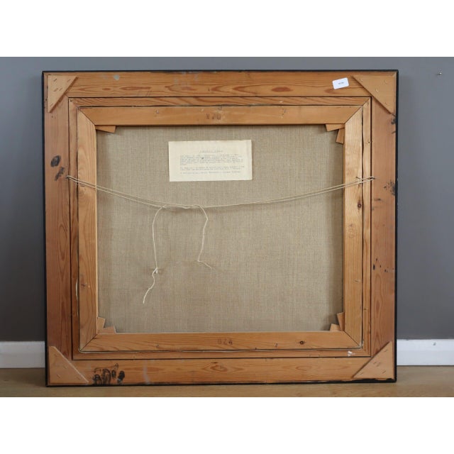 Mid-Century Modern 'Where the Sky Rests' Swedish Abstract Landscape Oil Painting, Framed For Sale - Image 12 of 12