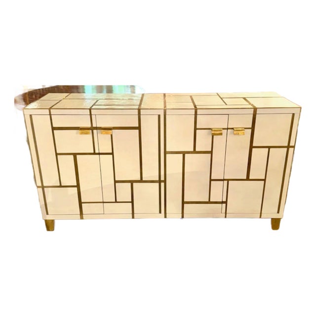 Italian Mid-Century Inlaid Cabinet For Sale