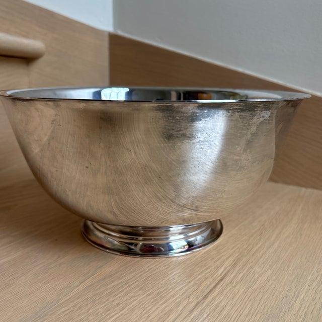 Metal 1970s Paul Revere Silverplate 10" Bowl by Oneida For Sale - Image 7 of 10