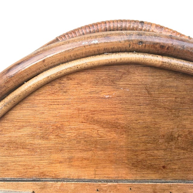 Vintage Mid 20th Century Folding Bamboo Butler Serving Tray Tv Table MCM Cottage For Sale - Image 4 of 12