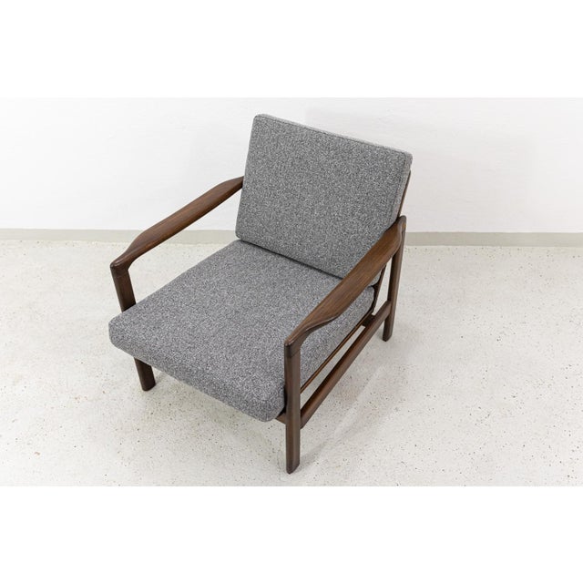 Mid-Century Club Chairs attributed to Zenon Bączyk, Poland, 1960s, Set of 2, Set of 2 For Sale - Image 11 of 13