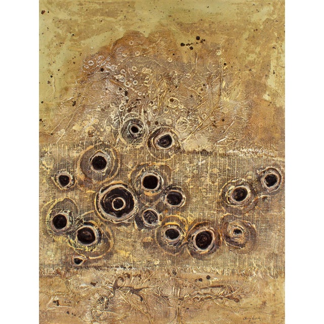 Mid-Century Modern 1968 Abstract Mixed Media Painting and Collage by Ann Leech For Sale - Image 3 of 8