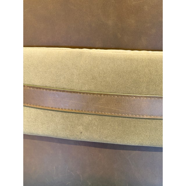 Green Blu Dot Deep Thought Leather Lounge Chair, Loden Green For Sale - Image 8 of 12