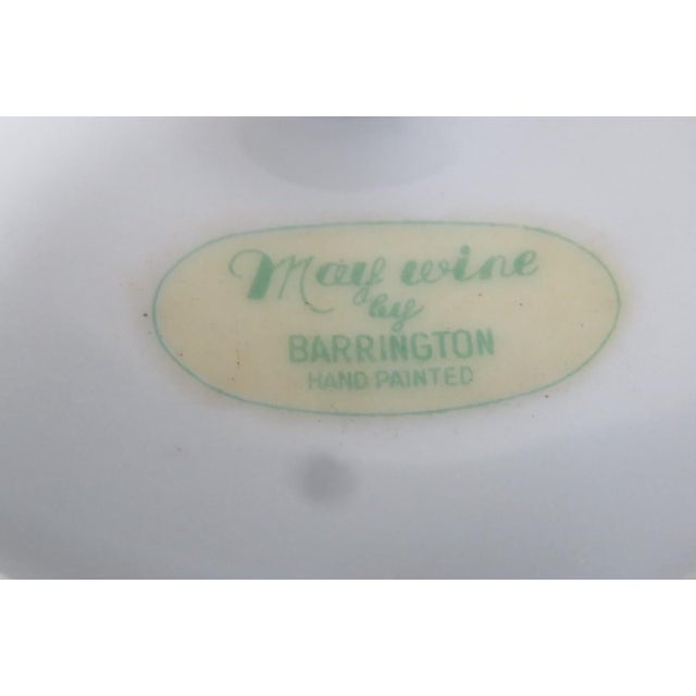May Wine by Barrington Porcelain Pedestal Plate Compote Candy Dish Stand 5106b For Sale - Image 17 of 17