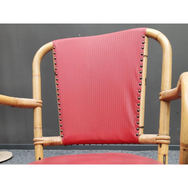 Mid-Century Bamboo Seating Set, 1950s, Set of 3 For Sale - Image 12 of 16
