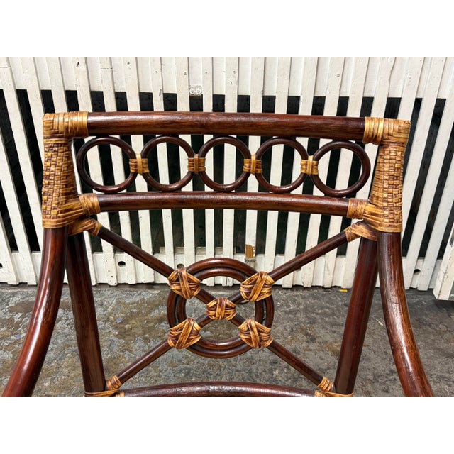 Wood McGuire Style Target Back Armchairs, Pair For Sale - Image 7 of 12