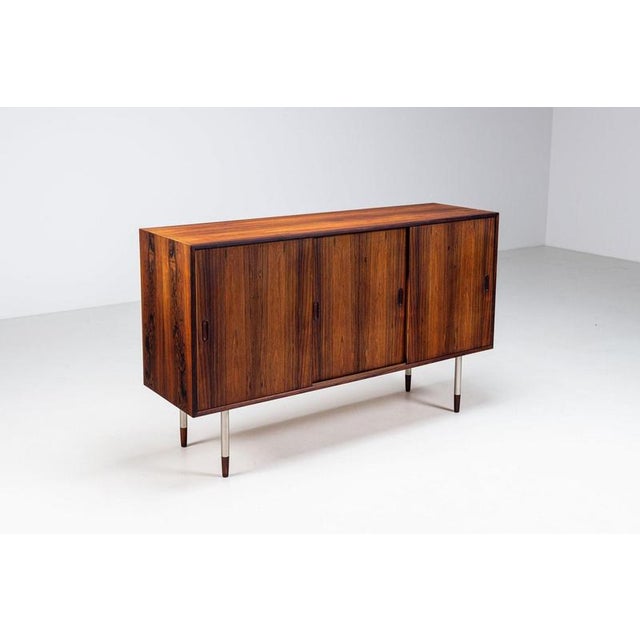 Metal Rosewood Sideboard with Metal Legs, Denmark, 1960 For Sale - Image 7 of 18