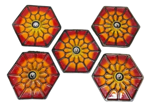 Vintage Ceramic Fat Lava Sconce Wall lamp from Keramiek Hustadt Leuchten