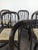 1970s Black Lacquered Rattan Chairs with Fabric Seats, 1970s, Set of 6 For Sale - Image 5 of 10