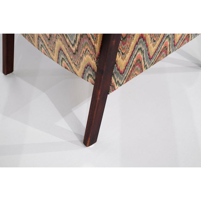 Blue Armchair in Fabric and Wood, Italy, 1960s For Sale - Image 8 of 16
