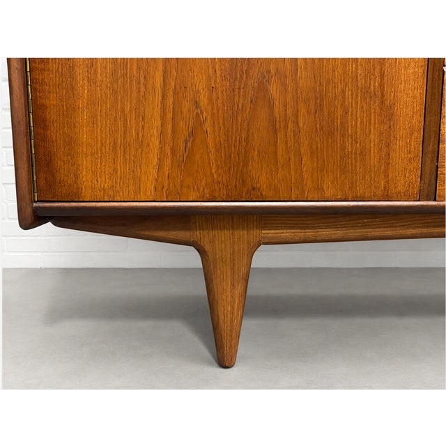Mid Century Modern Teak Credenza by A. Younger Ltd. | Vintage Sideboard, Made in England, C. 1960’s For Sale - Image 9 of 15