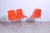 Steel Chairs and Orange Plastic Session Stackable from Wesifa, Set of 3 For Sale - Image 16 of 16