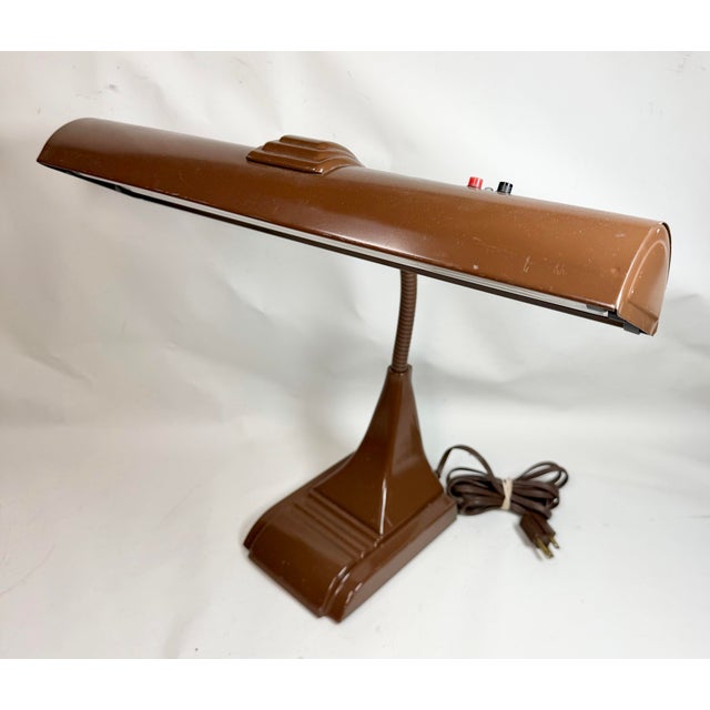 Industrial Vintage Art Specialty Co Metal Gooseneck Industrial Desk Lamp For Sale - Image 3 of 10