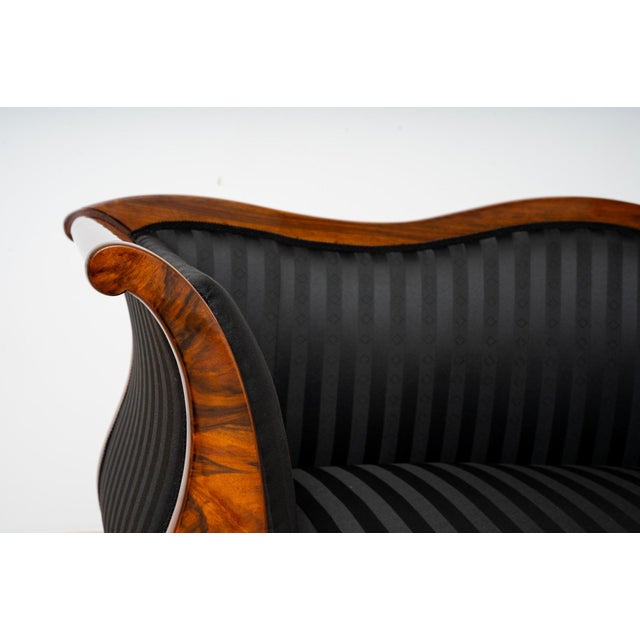 Wood Antique Biedermeier Walnut Sofa, 1850 For Sale - Image 7 of 18