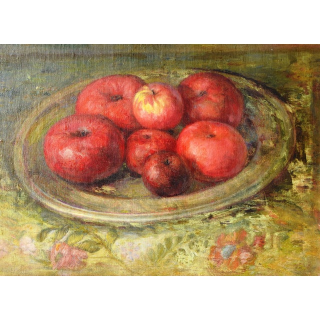 Green Paul Segieth, Still Life with Apples, 1938, Oil Painting, Framed For Sale - Image 8 of 13