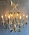 Vintage Late 20th Century Italian Green Acanthus Leaves 8 Light Tole Chandelier For Sale - Image 12 of 12