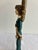 Gold Vintage Carved Angel Figurine With Gold Feathered Wings and Painted Floral Bouquet For Sale - Image 8 of 12
