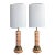 French Art Deco Rosso-Pistalo Marble Columnar Lamps - a Pair For Sale
