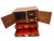 Asian Vintage Korean Elm Burl Brass Bound Bandaji Small Chest Wedding Cabinet Felt For Sale - Image 3 of 12