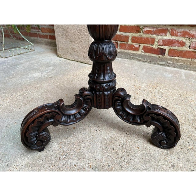 Antique English Carved Display Pedestal Stand Jardiniere Plant Bronze Table For Sale - Image 9 of 13