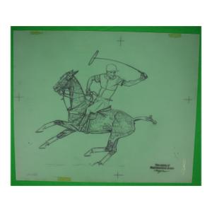 Paul Brown Polo Pencil on Acetate Drawing 2