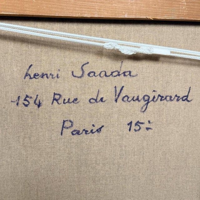 Henri Saada, The Port of Hon Fleur, ​​1976, Oil on Canvas For Sale - Image 7 of 10