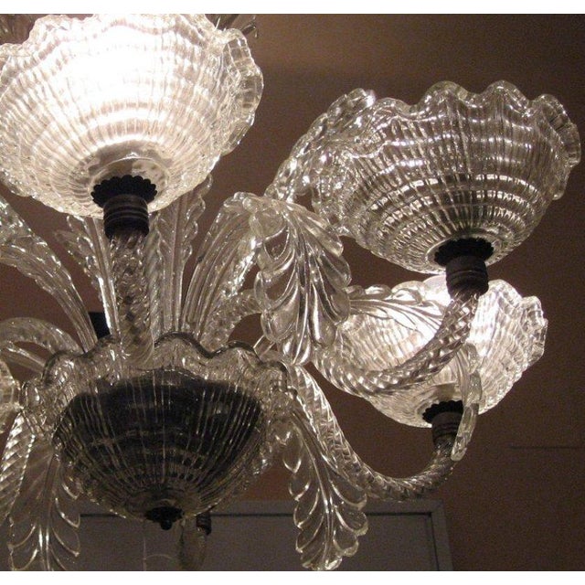 Vintage Murano Glass Chandelier, 1930s For Sale - Image 6 of 10