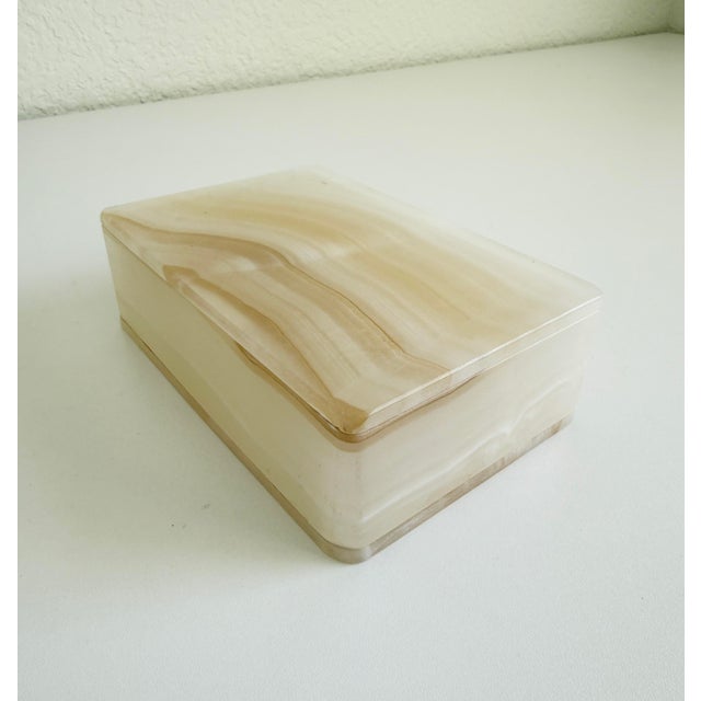 Gemstone 1960s Italian Zebra Banded Onyx Box For Sale - Image 7 of 10